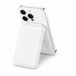TP14 Магнитен портфейл със стойка (MagSafe съвместим) - Бял