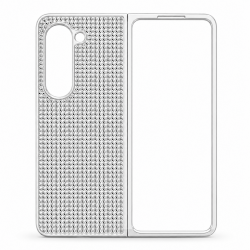D80 Калъф с камъни за Samsung Z Fold 7 от 2 части - Сив