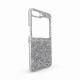 D75 Калъф с камъни за Samsung Z Flip 6 от 2 части - Бял