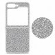 D75 Калъф с камъни за Samsung Z Flip 6 от 2 части - Бял
