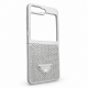 D80 Калъф с камъни за Samsung Z Flip 6 от 2 части -Сив