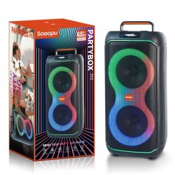 Караоке тонколона инча TTD-310 6.5"x2 | 30W, LED RGB, Микрофон