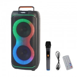 Караоке тонколона инча TTD-310 6.5"x2 | 30W, LED RGB, Микрофон