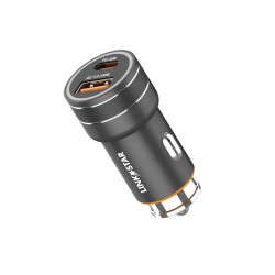 LINK✮STAR Адаптер 48W за кола CC48 с 2изх. PD30W + QC18W USB-C+USB 
