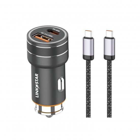 LINK✮STAR CC48 48W Бързо зарядно PD30W + QC18W Type-C към Type-C