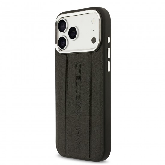 3721 KARL HC MAGSAFE PU W/ KARL DEBOSSED LOGO BLACK IP17 PRO