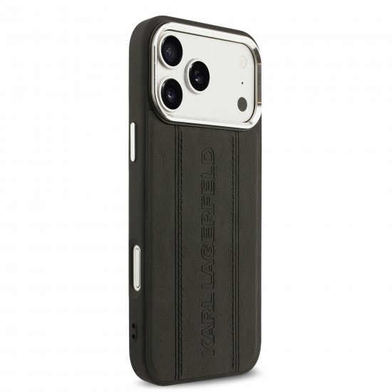 3721 KARL HC MAGSAFE PU W/ KARL DEBOSSED LOGO BLACK IP17 PRO