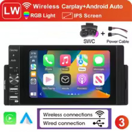 5504 5.5" Apple Carplay Android Auto мултимедиен плеър 5.5" IPS дисплей 1024x600 GPS, WiFi, Bluetooth