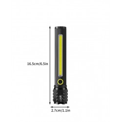 Фенер C73 LED диод + COB светлина 