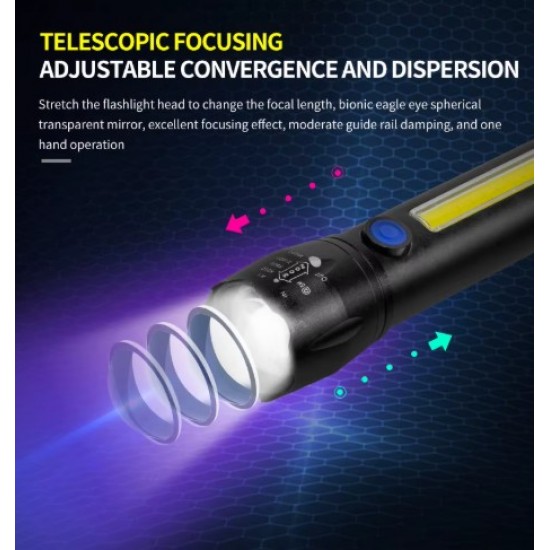 Фенер C82 LED диод + COB светлина 