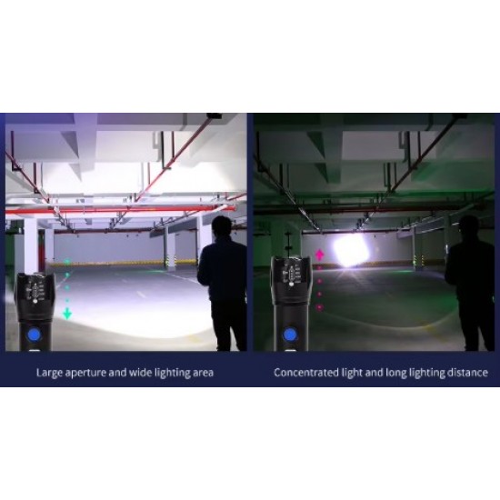 Фенер C82 LED диод + COB светлина 