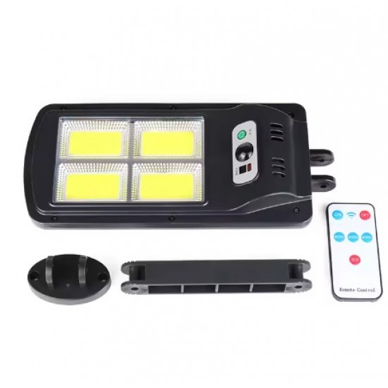 SL128-4 COB Лампа за улично осветление със соларен панел и датчик за движение 1200W