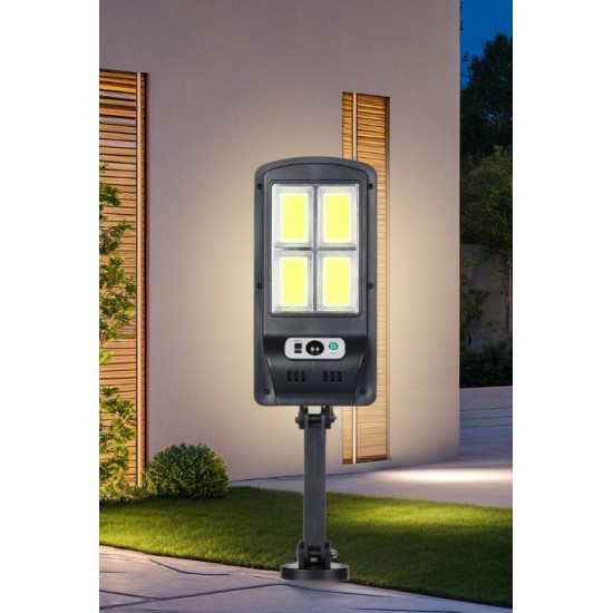 SL128-4 COB Лампа за улично осветление със соларен панел и датчик за движение 1200W