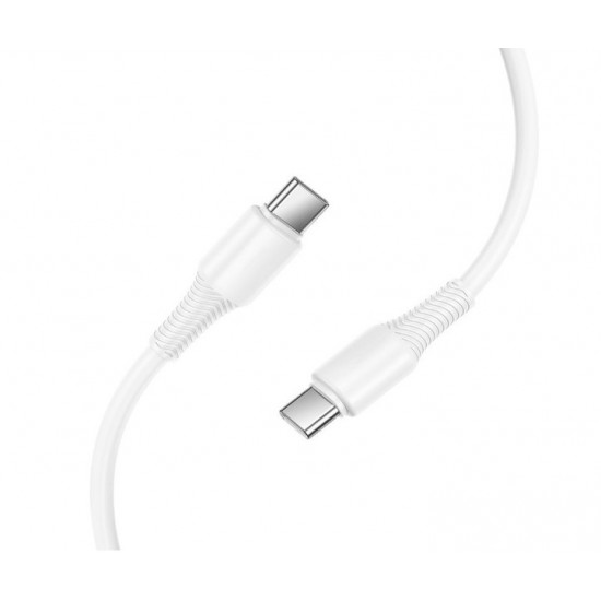 HOCO кабел X120 60W Type-C към Type-C (1M) - Бял