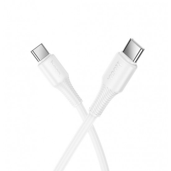 HOCO кабел X120 60W Type-C към Type-C (1M) - Бял