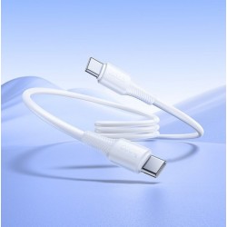 HOCO кабел X120 60W Type-C към Type-C (1M) - Бял
