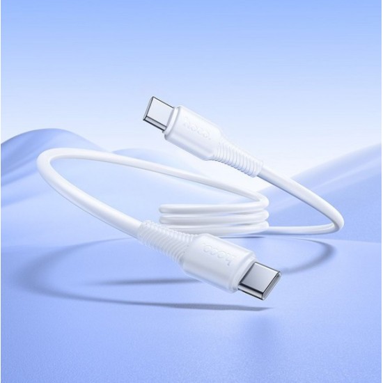 HOCO кабел X120 60W Type-C към Type-C (1M) - Бял