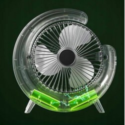 Презареждащ се вентилатор A3 3-степенен+ RGB LED - Розов