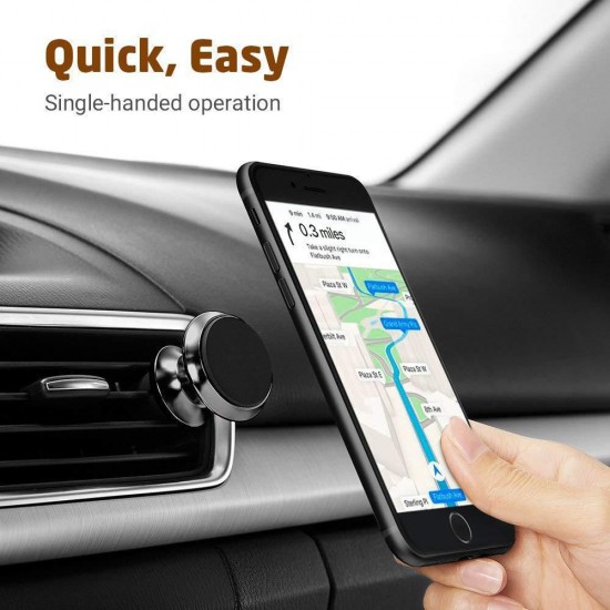 Магнитна Стойка за въздуховод парно за кола CTCF008 - Черен