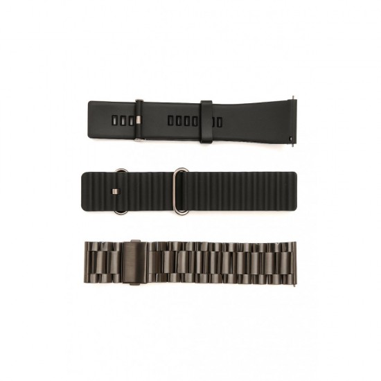 MK53 Смарт часовник 3 Каишки GT4 Bluetooth 47мм - Черен