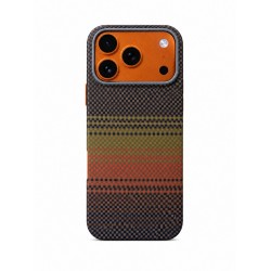 Premium Carbon Case PKA TP-106 за iPhone 17 Pro Max - Оранжев