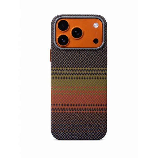 Premium Carbon Case PKA TP-106 за iPhone 17 Pro Max - Оранжев
