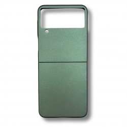 PVC Цветен кейс за Samsung Z FLIP 4 от 2 части - Тъмно Зелен