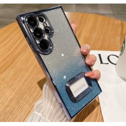 Луксозен лъскав кейс с брукат TP-24 за Samsung S23 Plus - Син