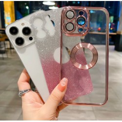 Луксозен лъскав кейс с брукат TP-24 за iPhone 15 Pro Max - Лилав