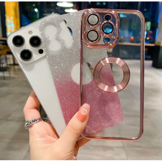 Луксозен лъскав кейс с брукат TP-24 за iPhone 7G/8G/SE2/SE3 - Розов
