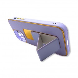 Противоударен кожен кейс със стойка TP-34 за Samsung A34 5G - Лилав