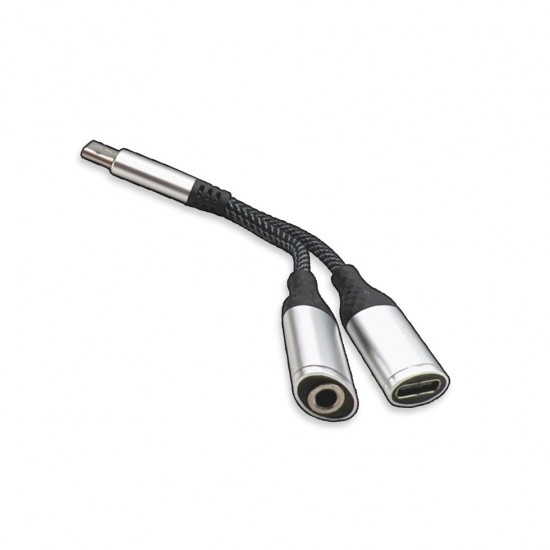 SX-03 OTG Адаптер от Type-C към 3.5mm + Type-C 