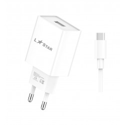 L✮Star LS-15 2в1 15W USB порт+кабел USB към Type-C