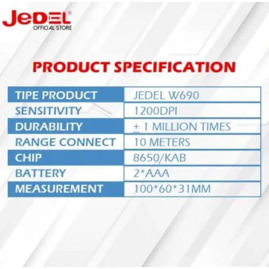Безжична мишка JEDEL W690 - Розов