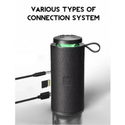 Безжична тонколона +LED осветление GT-112  - Черен