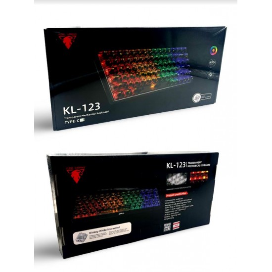 Прозрачна Механична геймърска клавиатура Type-C JEDEL KL-123