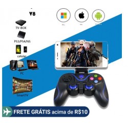 V8 Безжичен Bluetooth контролер за игри със стойка връзка с мобилен телефон Android / Apple ios 