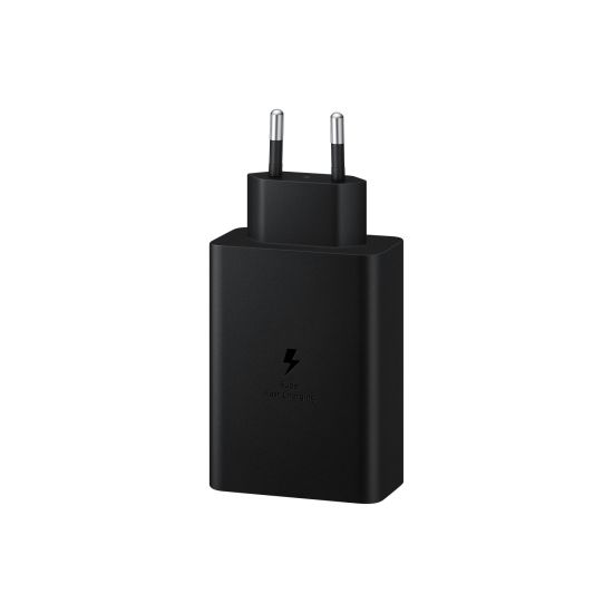 Оригинален адаптер Samsung Fast charger Trio 65W - Черен / EP-T6530NBEGEU-RETAIL