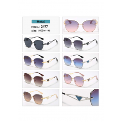  Слънчеви очила UV400 Женски PR Метал Сива рамка 2477-C3 - Син