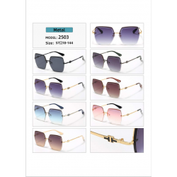  Слънчеви очила UV400 Женски TF Метал Златна рамка 2503 -C5 - Розов