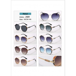  Слънчеви очила UV400 Мъжки Метал Черна Рамка 2501 - C1 - Черен