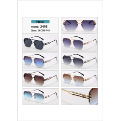  Слънчеви очила UV400 Мъжки MB Метал Сива Рамка 2493 - C5 - Син