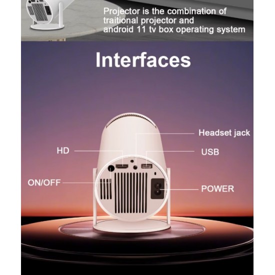 HY300 Мини WIFI ANDROID проектор за домашно кино 1080P WiFi безжичен проектор Видео проектор За телевизор USB устройство Media Play