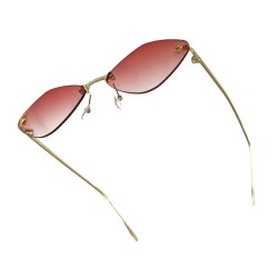 Слънчеви очила UV400 Метал златна рамка FD 90237-C7 - Тъмно Син