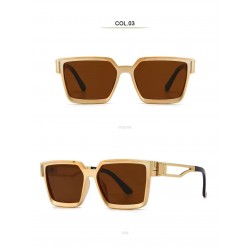 Мъжки Слънчеви очила UV400 Метал Златна рамка LH139-C3 - Кафяв