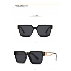 Мъжки Слънчеви очила UV400 Метал Златна рамка LH139-C1 - Черен