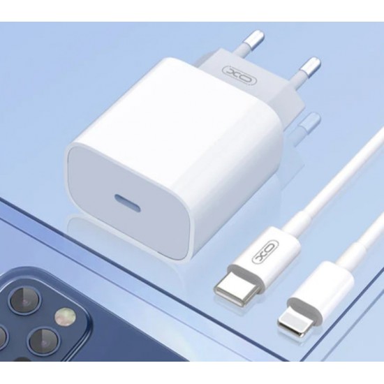 XO-L77 20W PD зарядно с кабел USB-C - Lightning PD-20W 
