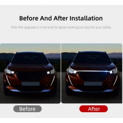 HL LED Лед лента USB за капак на кола 1.8М. - Бял