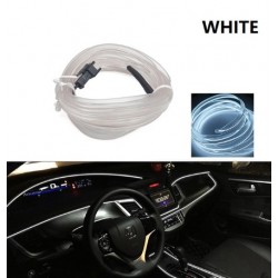 EL-5M LED Лед лента USB за интериор кола тип неон fiber 5М. - Бял