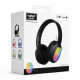 LELISU LS-257 Безжични Bluetooth слушалки  V5.4 с RGB осветление, Type-C, до 10 часа работа – Черен
